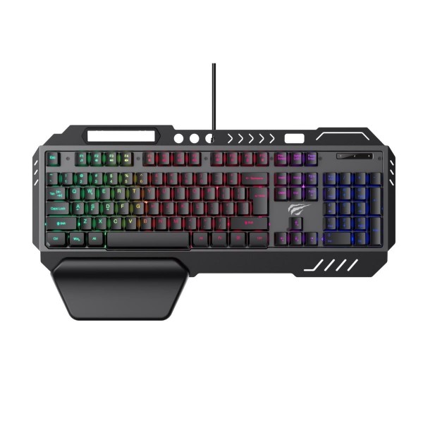 Havit Gamenote KB838L Rainbow Aydınlatma Metal Oyuncu Klavyesi - Siyah